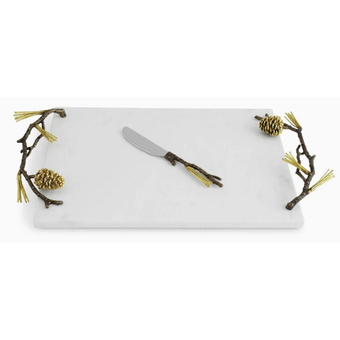 MICHAEL ARAM Pine Cone Cheeseboard With Knife Default Title