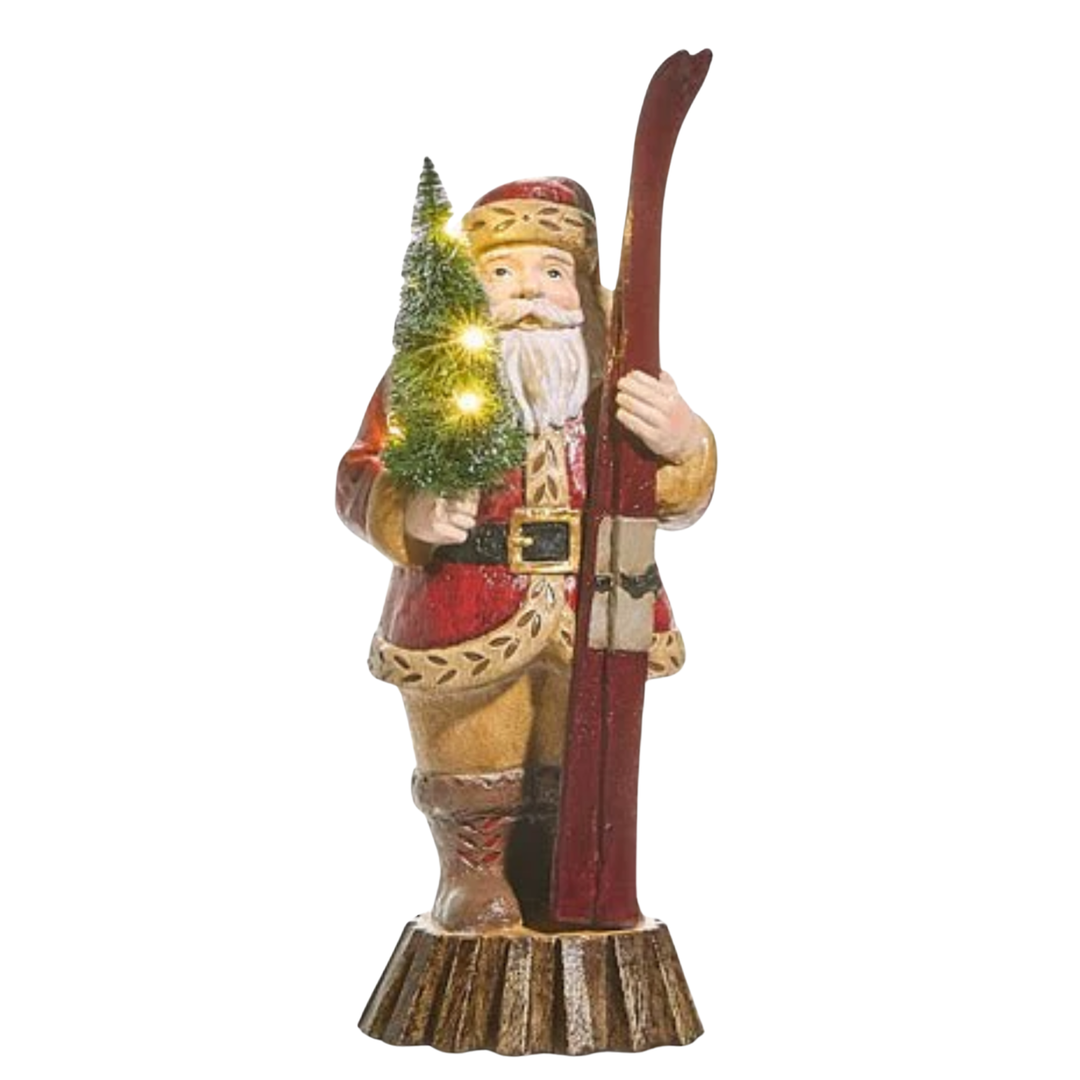 RAZ IMPORTS Lighted Ski Santa Default Title