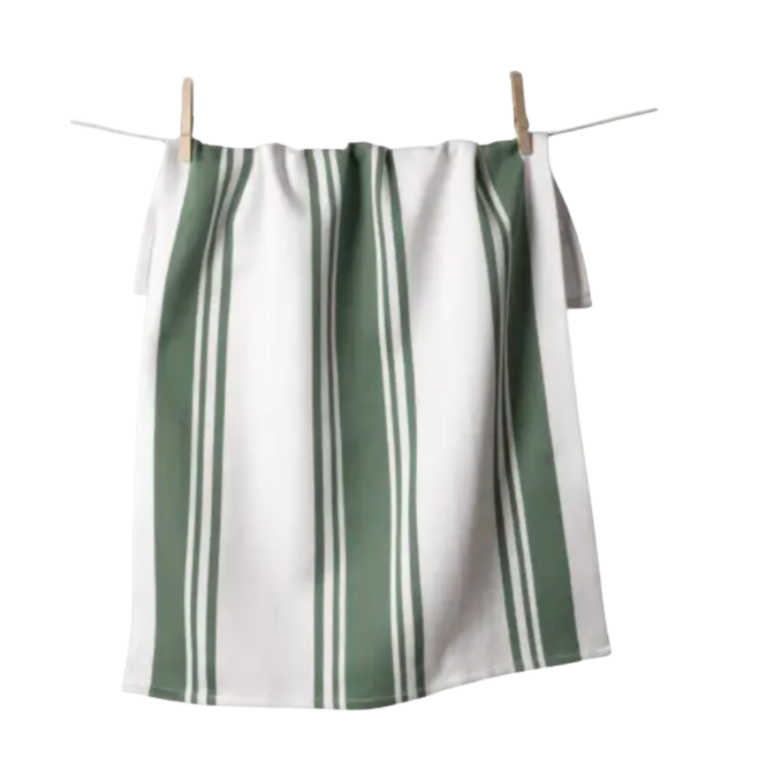 KAF HOME Centerband Chef's Mineral Green Kitchen Towel