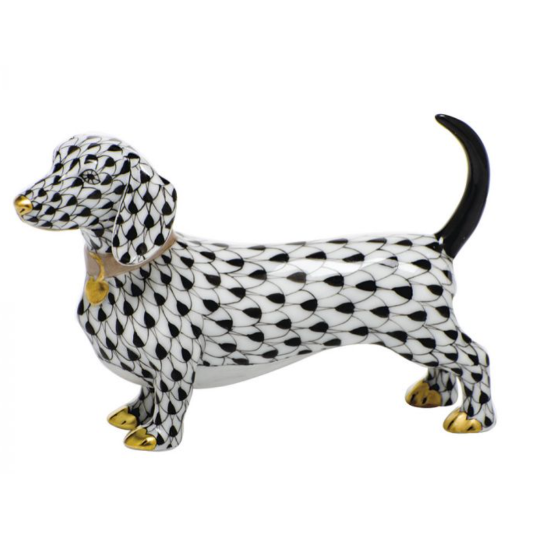 HEREND Dachshund BLACK