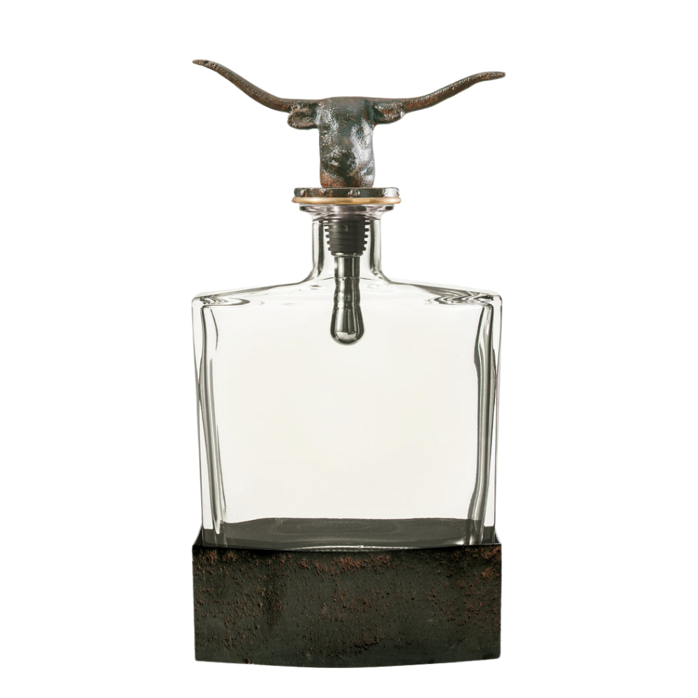 JAN BARBOGLIO Nueces Decanter With Longhorn Topper Default Title