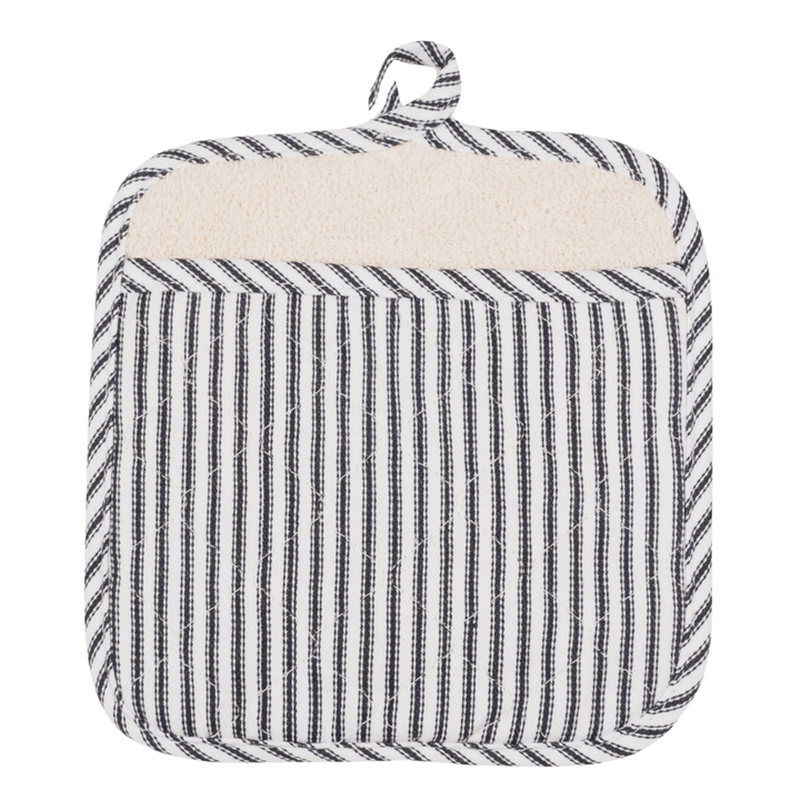 KAF HOME Metro Stipe Black Pot Holder