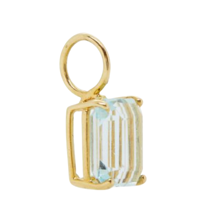 KELLY FLETCHER Aquamarine Pendant In 18K Yellow Gold Default Title