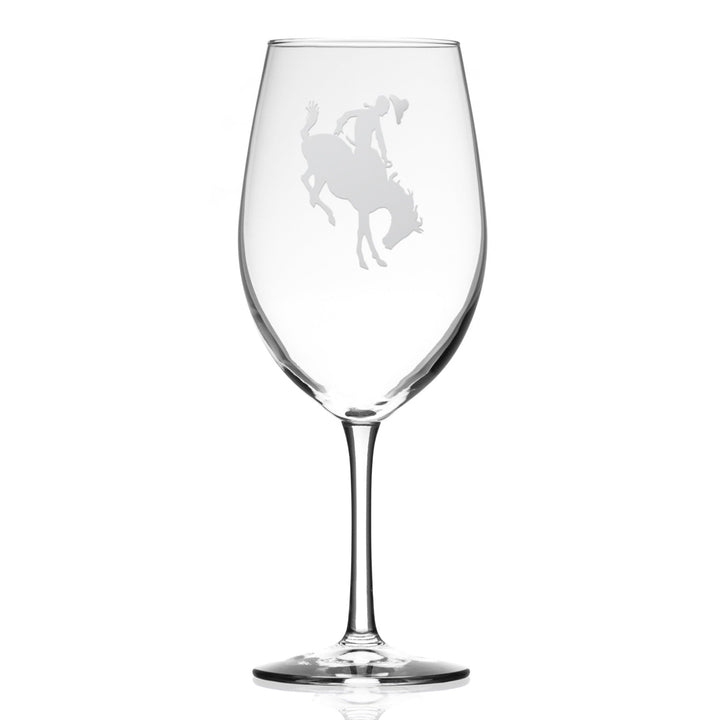 Bucking Bronco Large Wine Glass