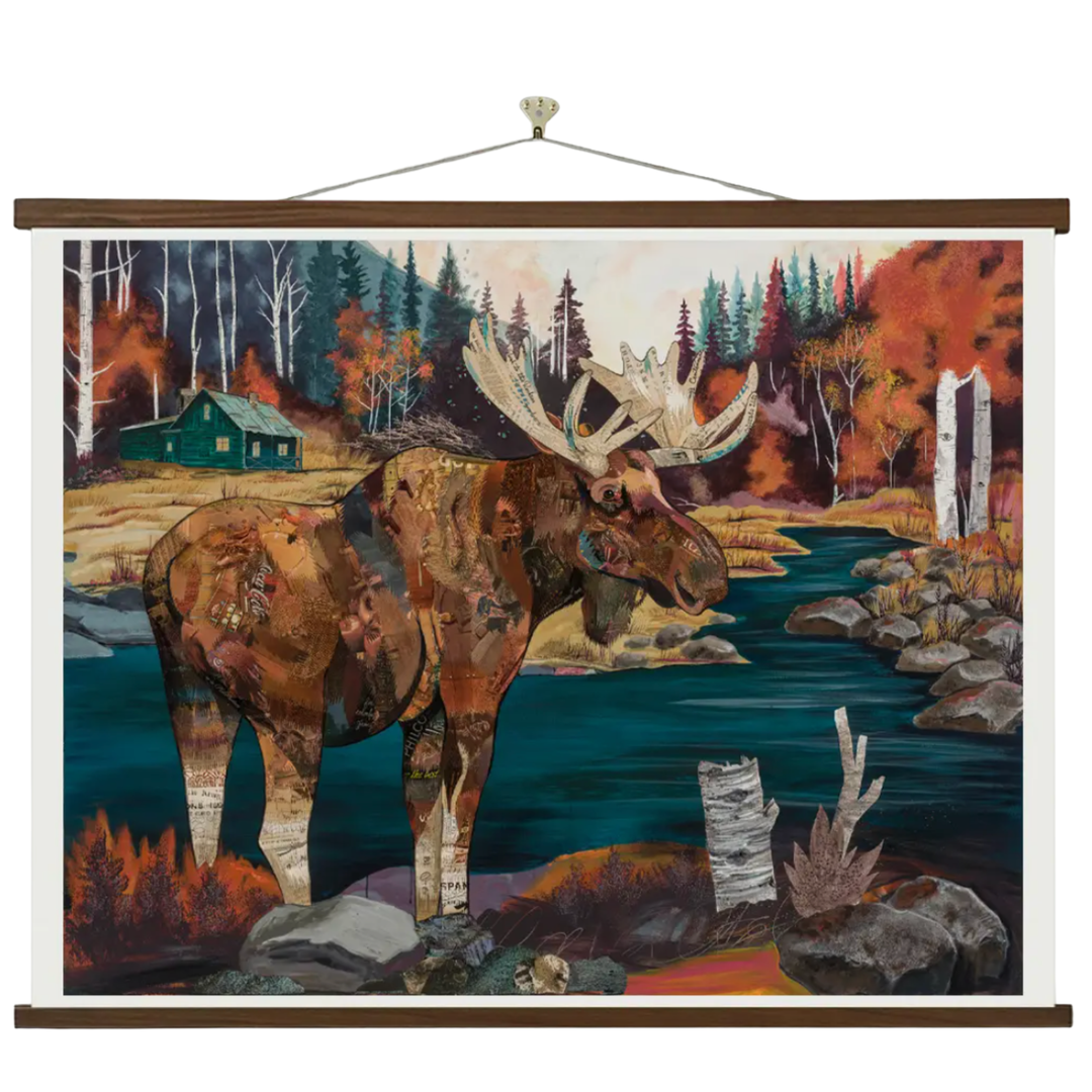 DOLAN GEIMAN Moose With Water And Willows With Hanger Default Title
