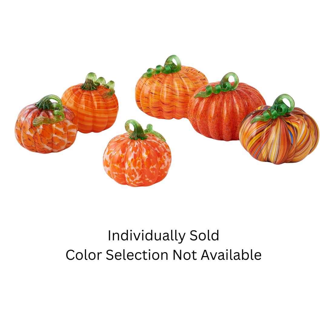 Individually Sold Hand Blown Glass Pumpkins