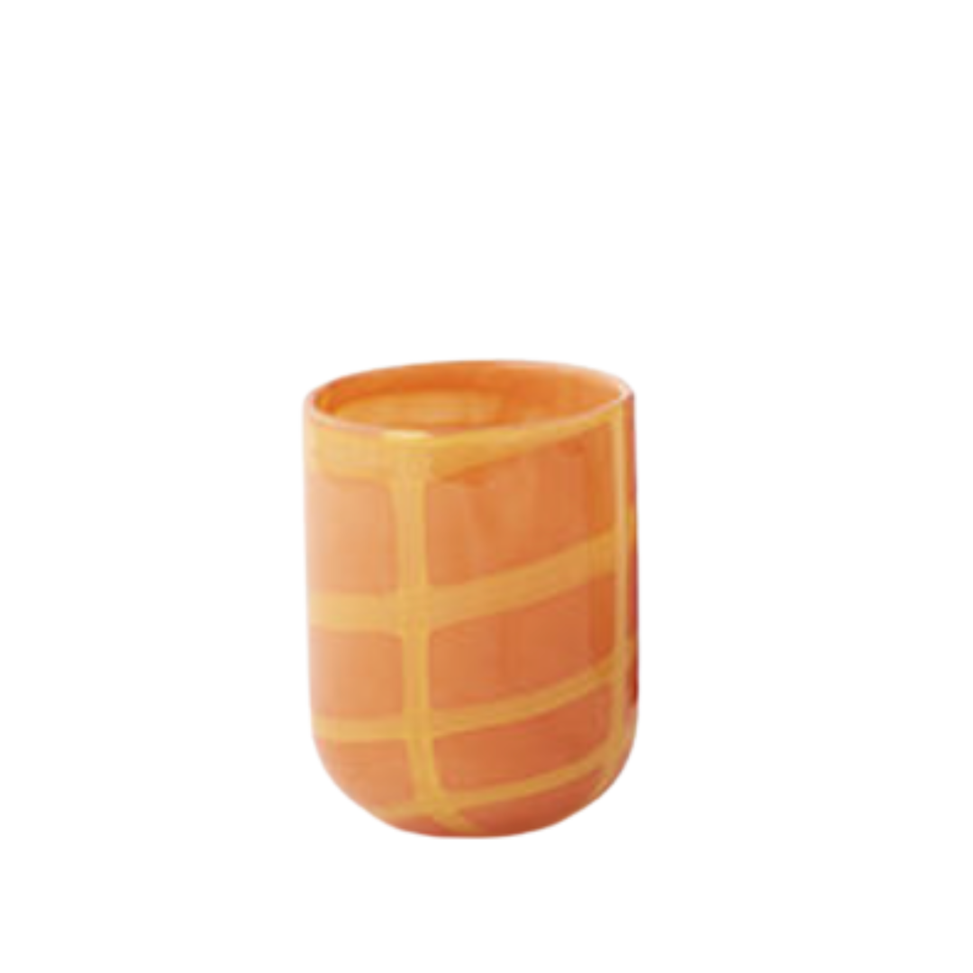 180 DEGREES Terrazzo Yellow And Orange Glass Vase