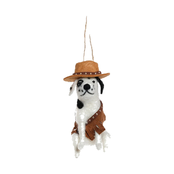 180 DEGREES Wool Western Dog Ornament