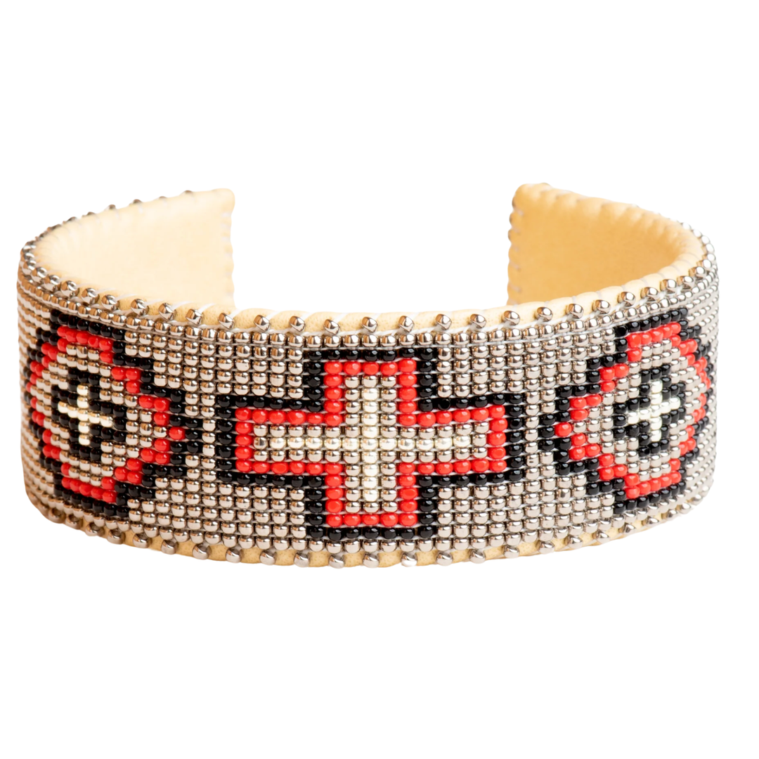 ETKIE Rylee Large Glass Bead Cuff Bracelet Default Title