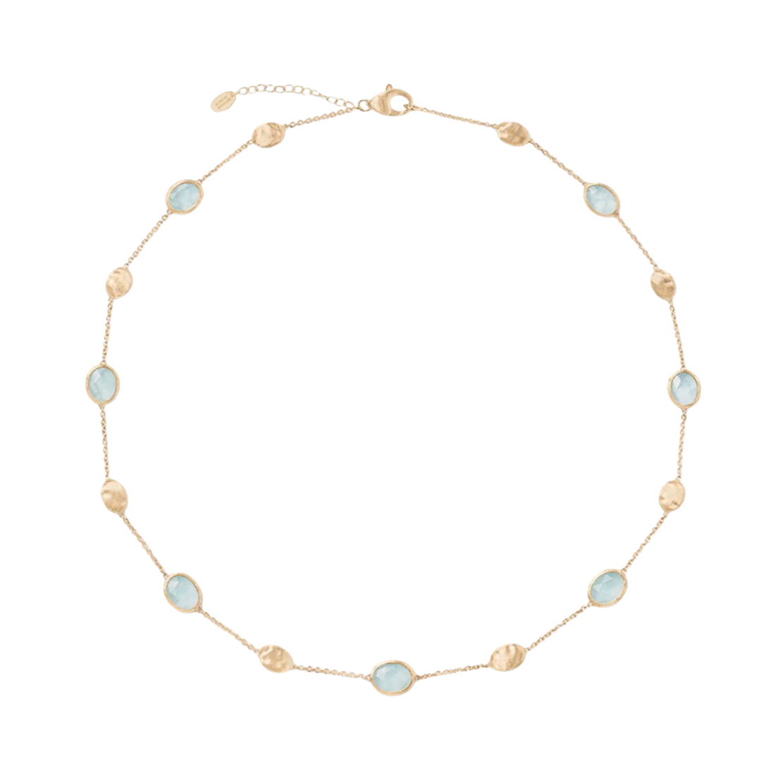 Sivigila Aquamarine And Gold Necklace