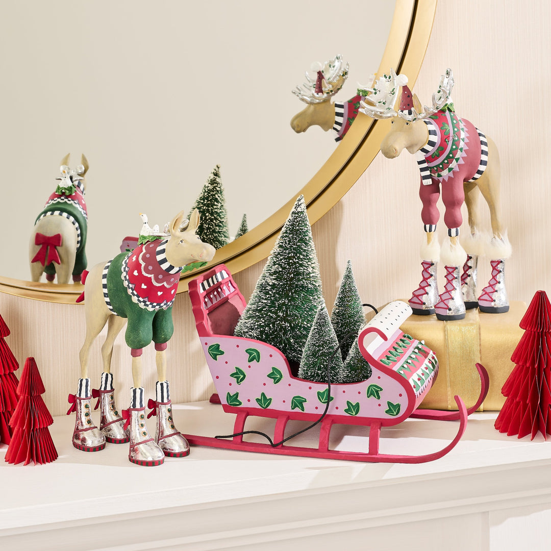 MACKENZIE CHILDS MacKenzie-Childs Patience Brewster Mooseltoe Milton Moose Figure