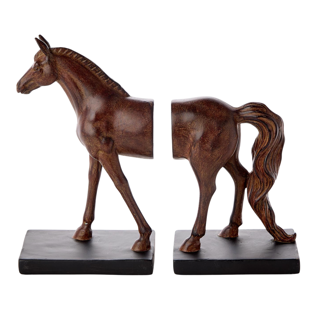 TWO'S COMPANY Horse Bookend Set Default Title