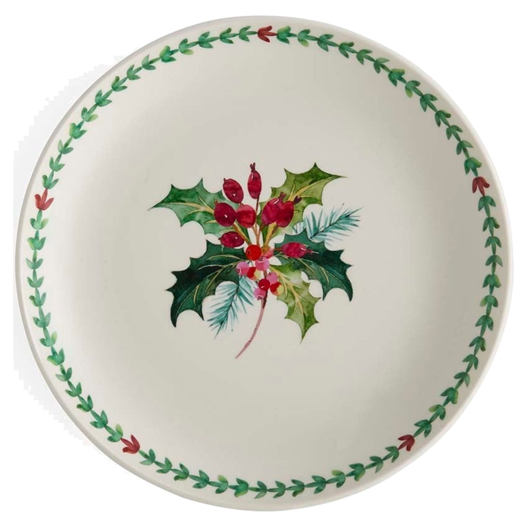 PORTMEIRION Botanic Garden Christmas Holly Salad Plate