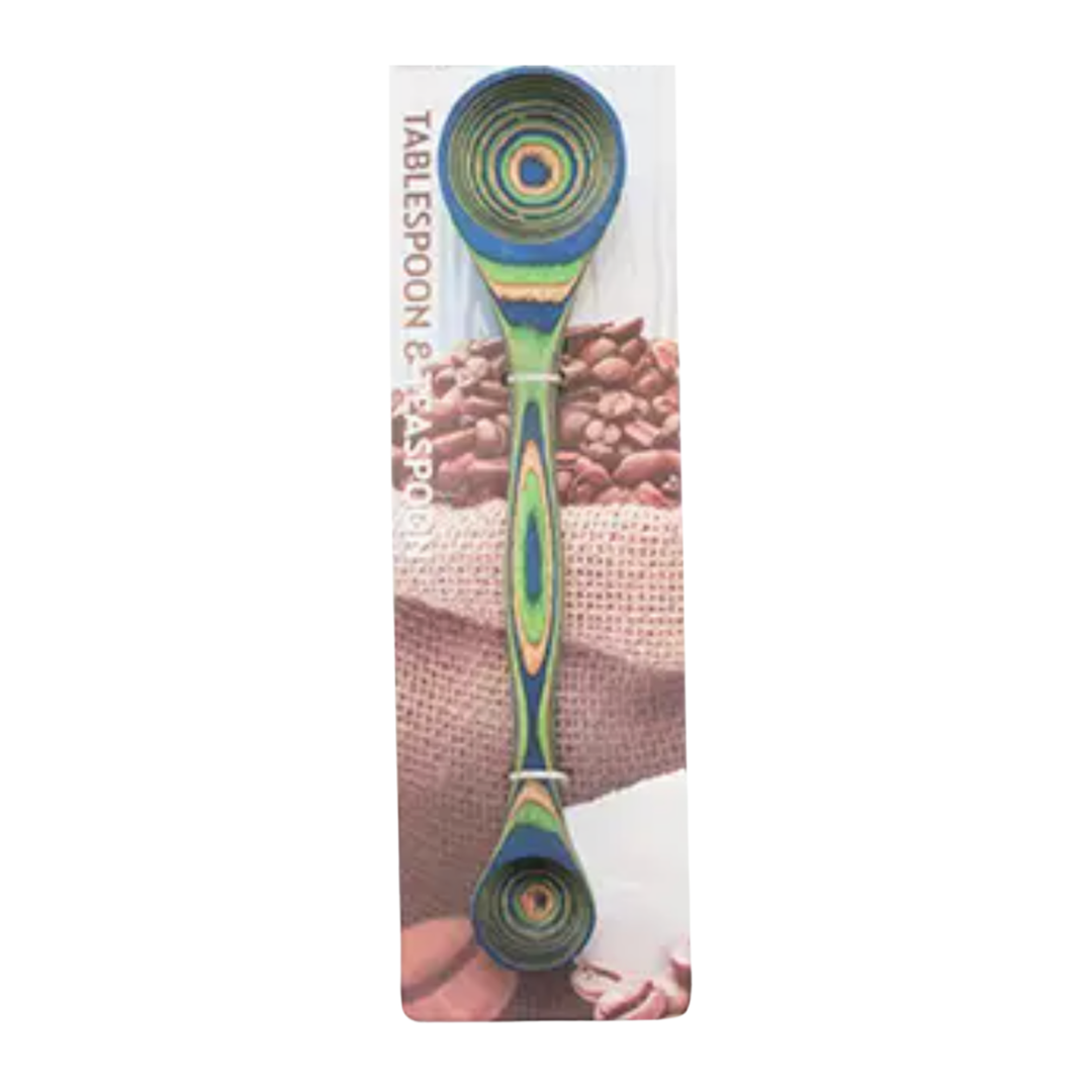 ISLAND BAMBOO Peacock Pakka Double Measuring Spoon Default Title