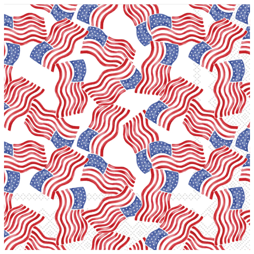 BOSTON INTERNATIONAL Stars & Stripes Allover Lunch Napkin Default Title
