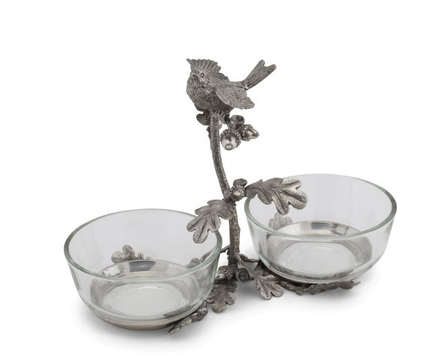 VAGABOND HOUSE Song Bird Double Condiment Bowl Default Title
