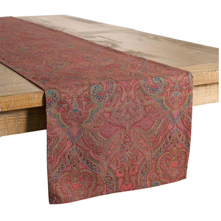 JULISKA Paisley Red Table Runner