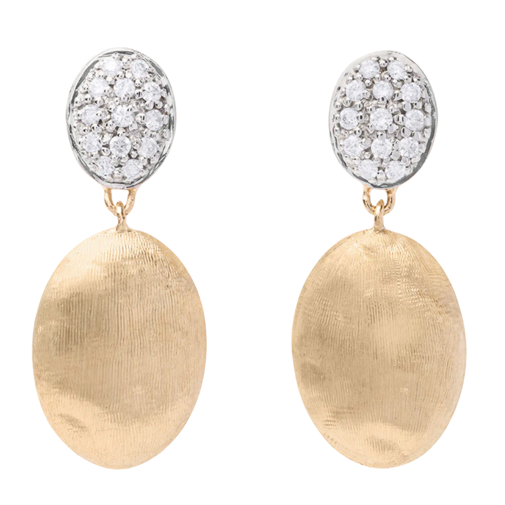 MARCO BICEGO Siviglia 18K Yellow Gold Diamond Petal Drop Earrings