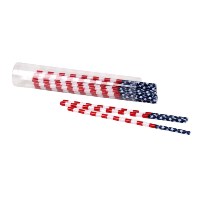 180 DEGREES American Flag Drinking Straws