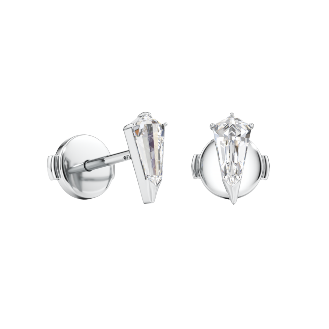 UNSAID Phoenix 18K White Gold Diamond Stud Earrings Default Title