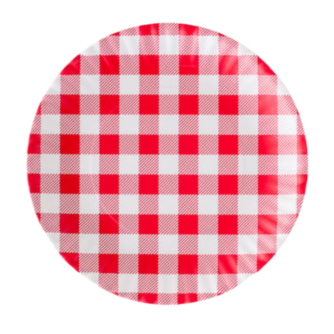 180 DEGREES Red Check Gingham Melamine Salad Or Dessert Plate Default Title