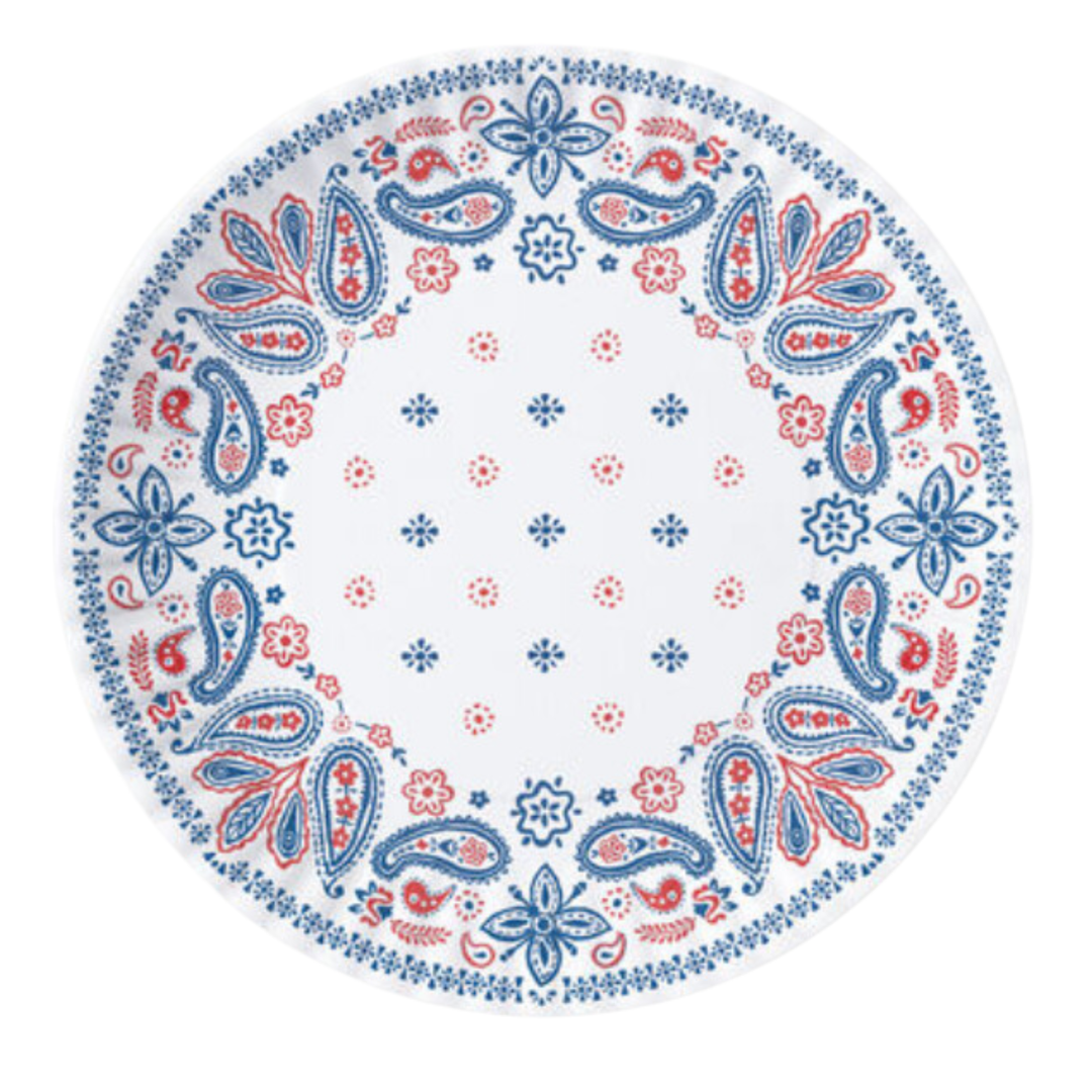 180 DEGREES 180 DEGREES AMERICAN HOLIDAY MELAMINE PLATE 7.5"
