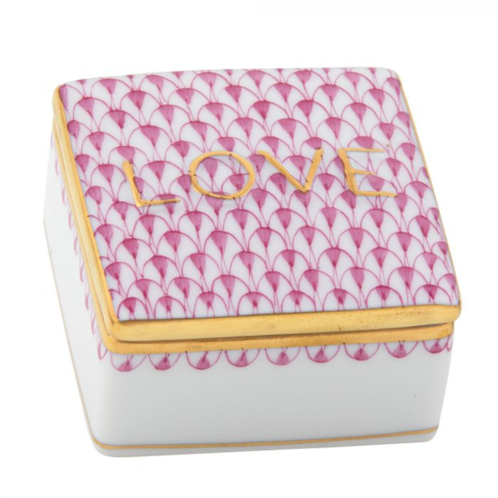 HEREND Love Box RASPBERRY