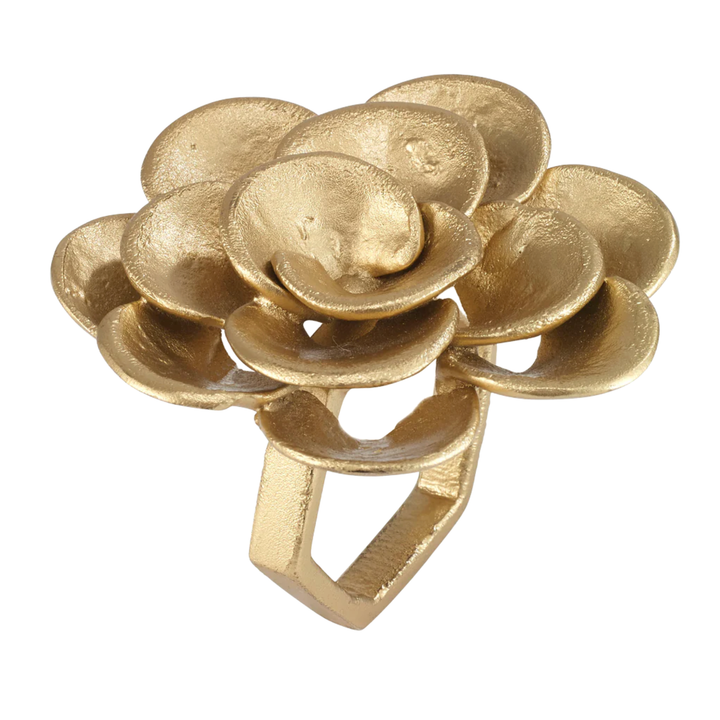 BODRUM Camellia Gold Napkin Ring Default Title