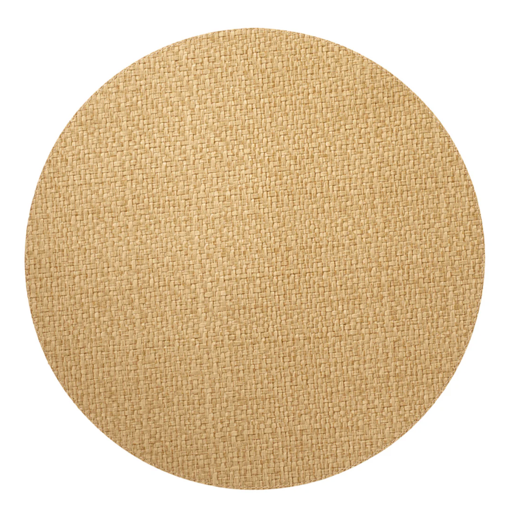BODRUM Wicker Round Vinyl Placemats Default Title