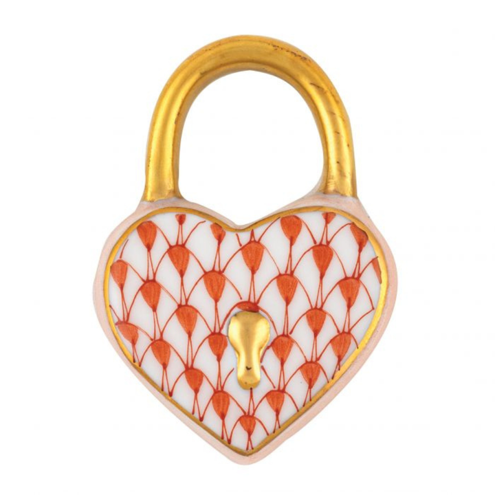 HEREND HEART LOCK RUST