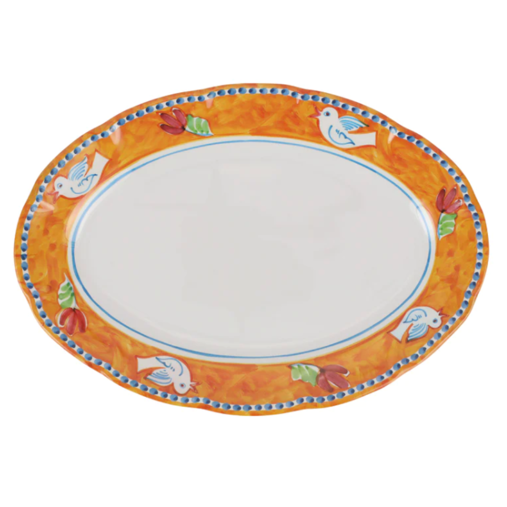 VIETRI Melamine Campagne Uccello Oval Platter Default Title