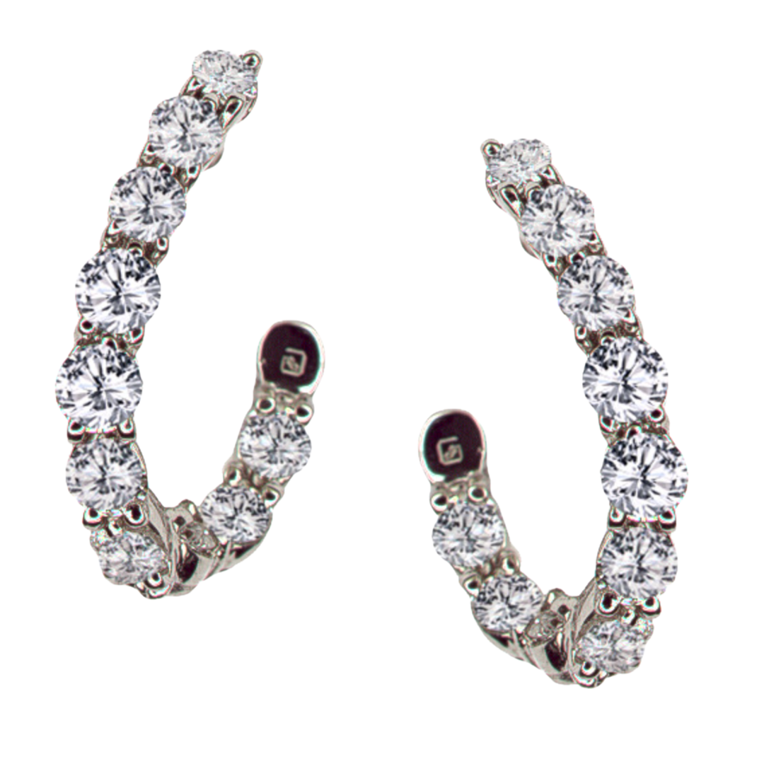 GUMUCHIAN Platinum And Diamonds New Moon Earrings Default Title