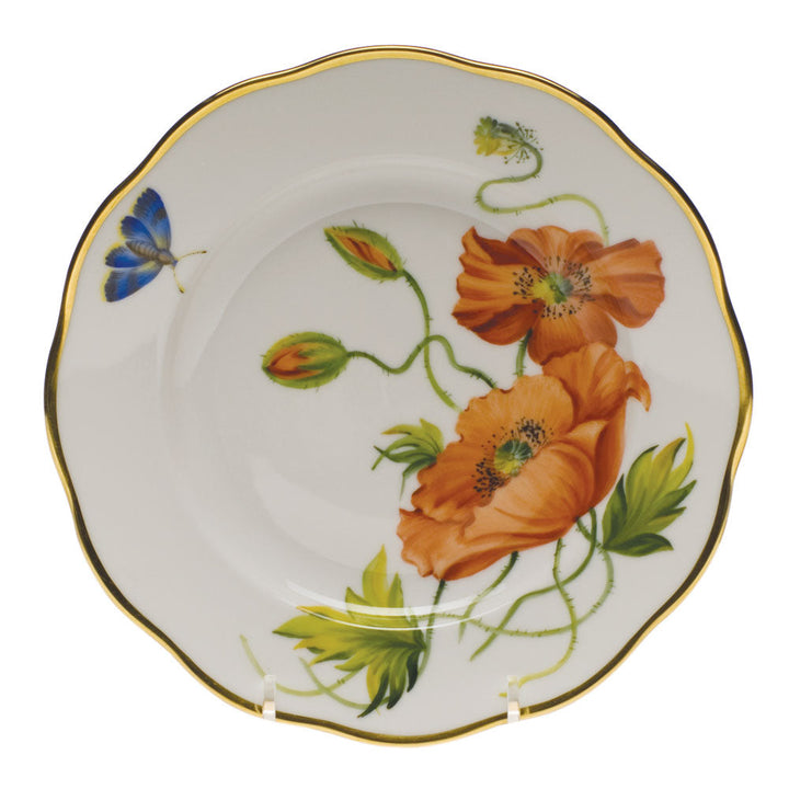 HEREND Texas Blue Bonnet American Wildflower Salad Plate