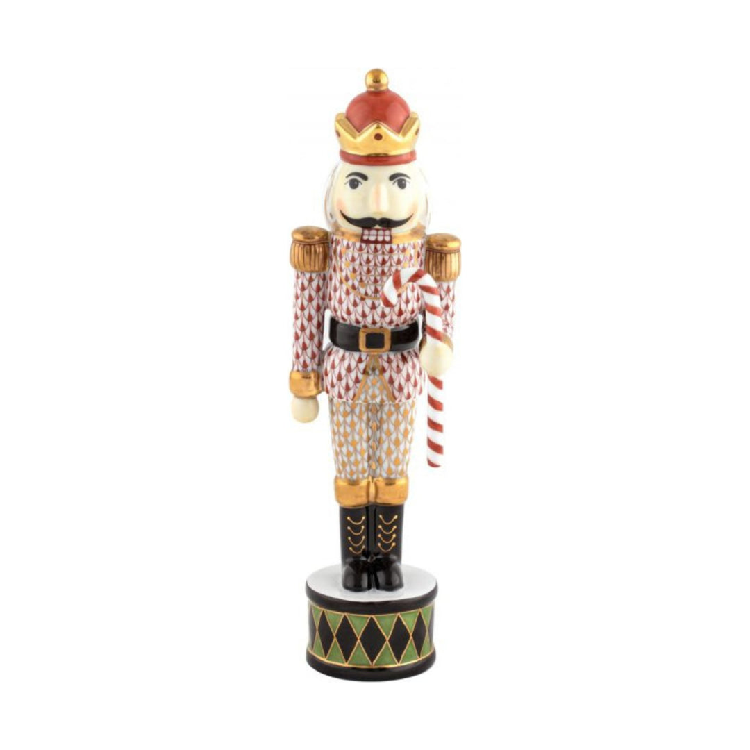 HEREND Nutcracker with Candy Cane in Multicolor