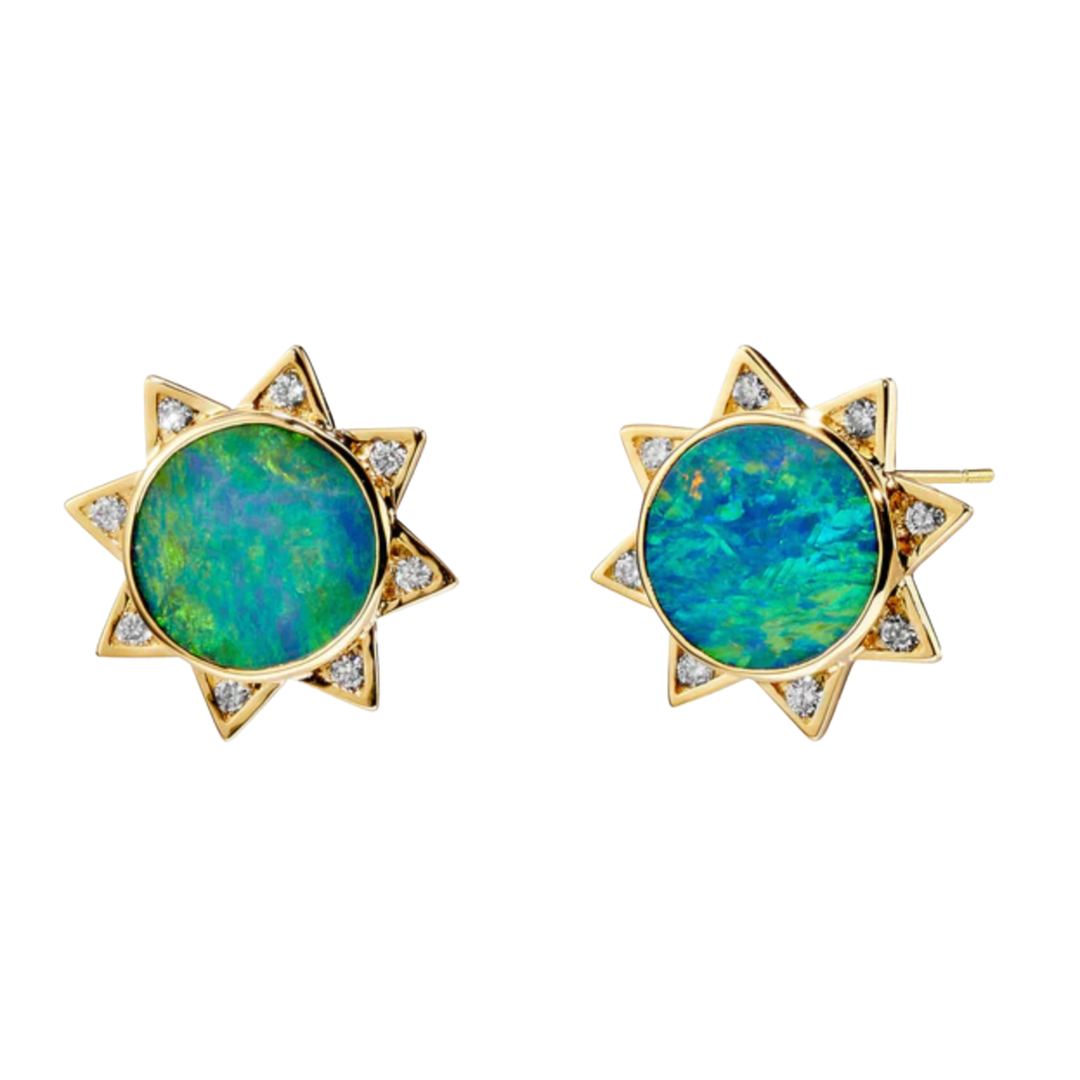SYNA 18K Yellow Gold Cosmic Star Stud Earrings Default Title