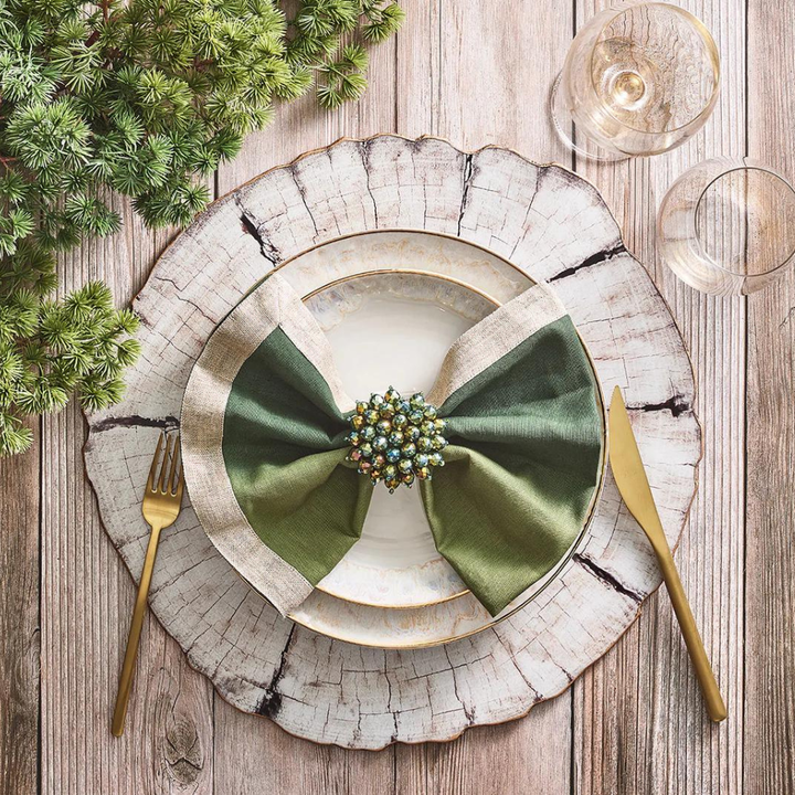 KIM SEYBERT BIRCH PLACEMAT - IVORY AND NATURAL