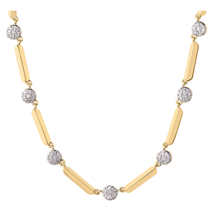 Phillips House Seven Station Micro Infinity Necklace With Yellow Gold Bars Default Title