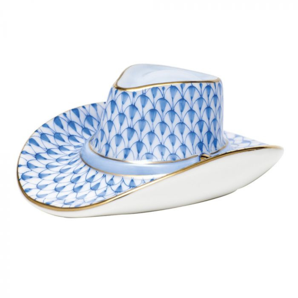 HEREND Cowboy Hat BLUE