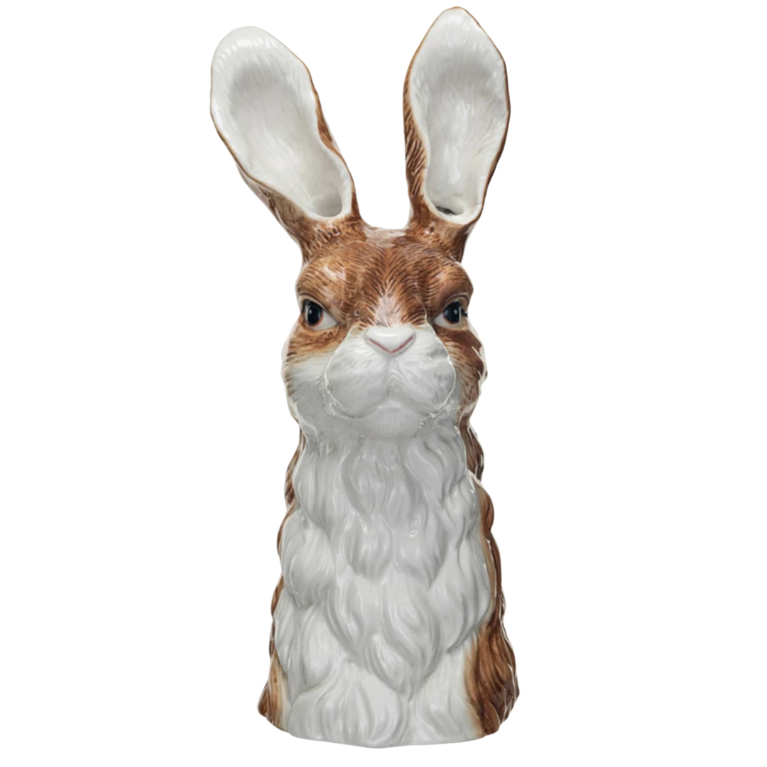 CREATIVE CO-OP CREATIVE CO-OP HAND PAINTED RABBIT VASE