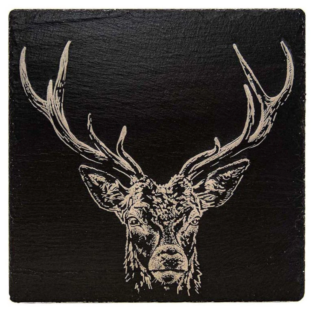 Slate Stag Coaster