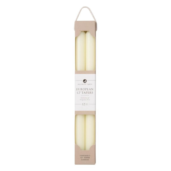NORTHERN LIGHTS IVORY TAPER CANDLE
