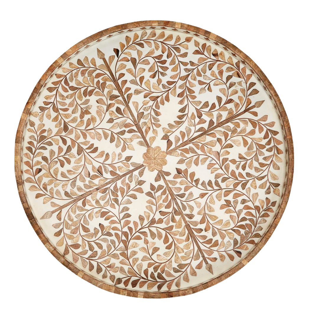 TWO'S COMPANY Jaipur Palace Inlaid Decorative Tray Default Title