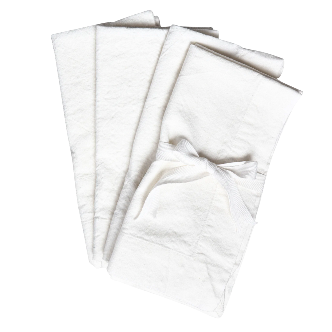 TAG White Slub Dinner Napkin - Individually Sold Default Title