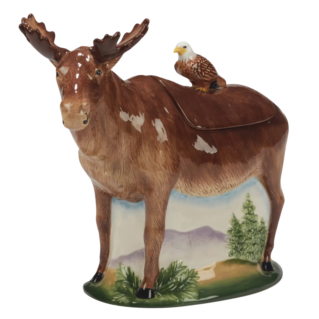 CERTIFIED INTERNATIONAL Mountain Summit 3-D Moose Cookie Jar