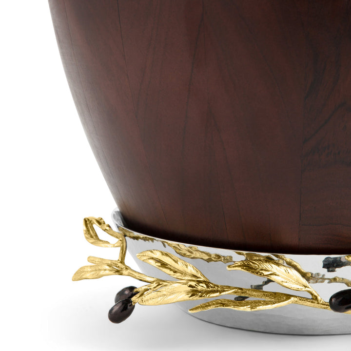 MICHAEL ARAM Olive Branch Bowl With Wood Bowl Insert