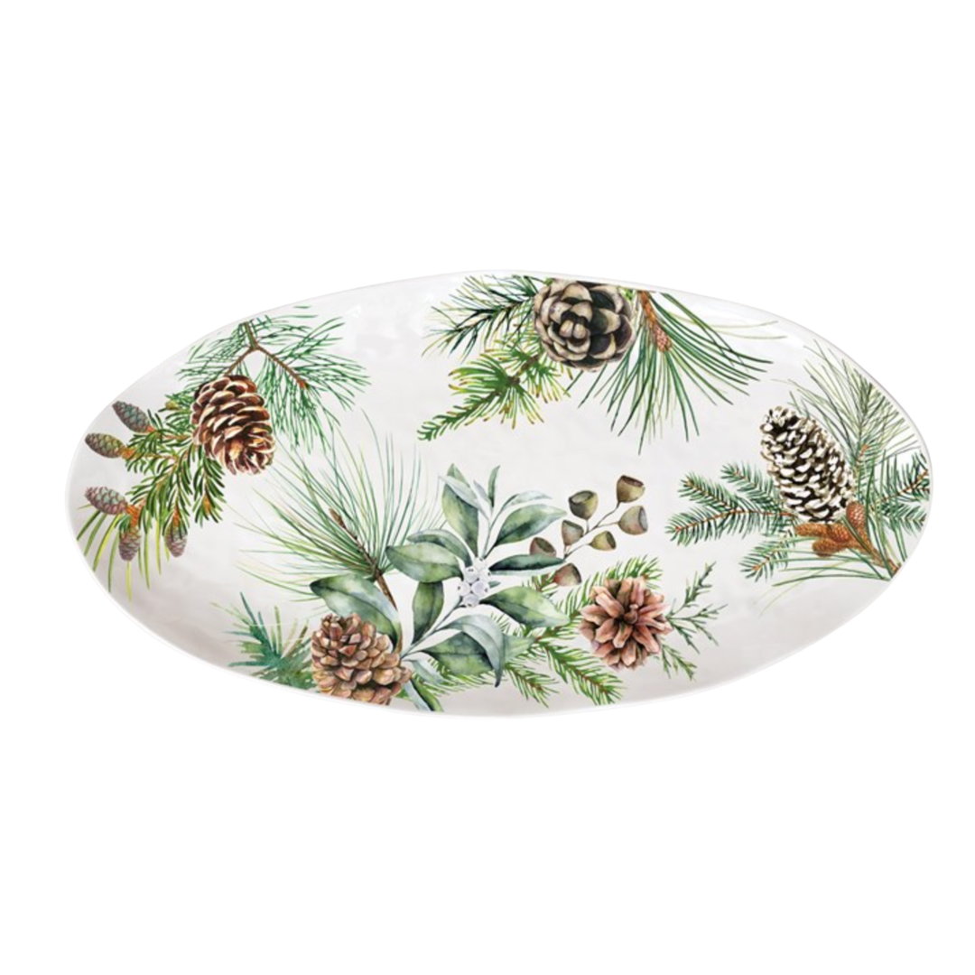 MICHEL DESIGN White Spruce Melamine Oval Platter