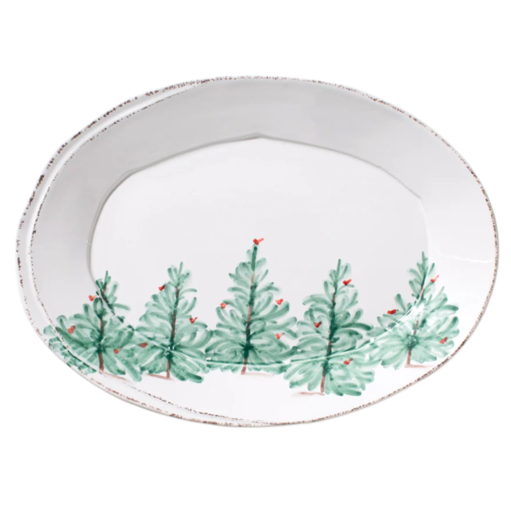VIETRI Lastra Holiday Small Oval Platter