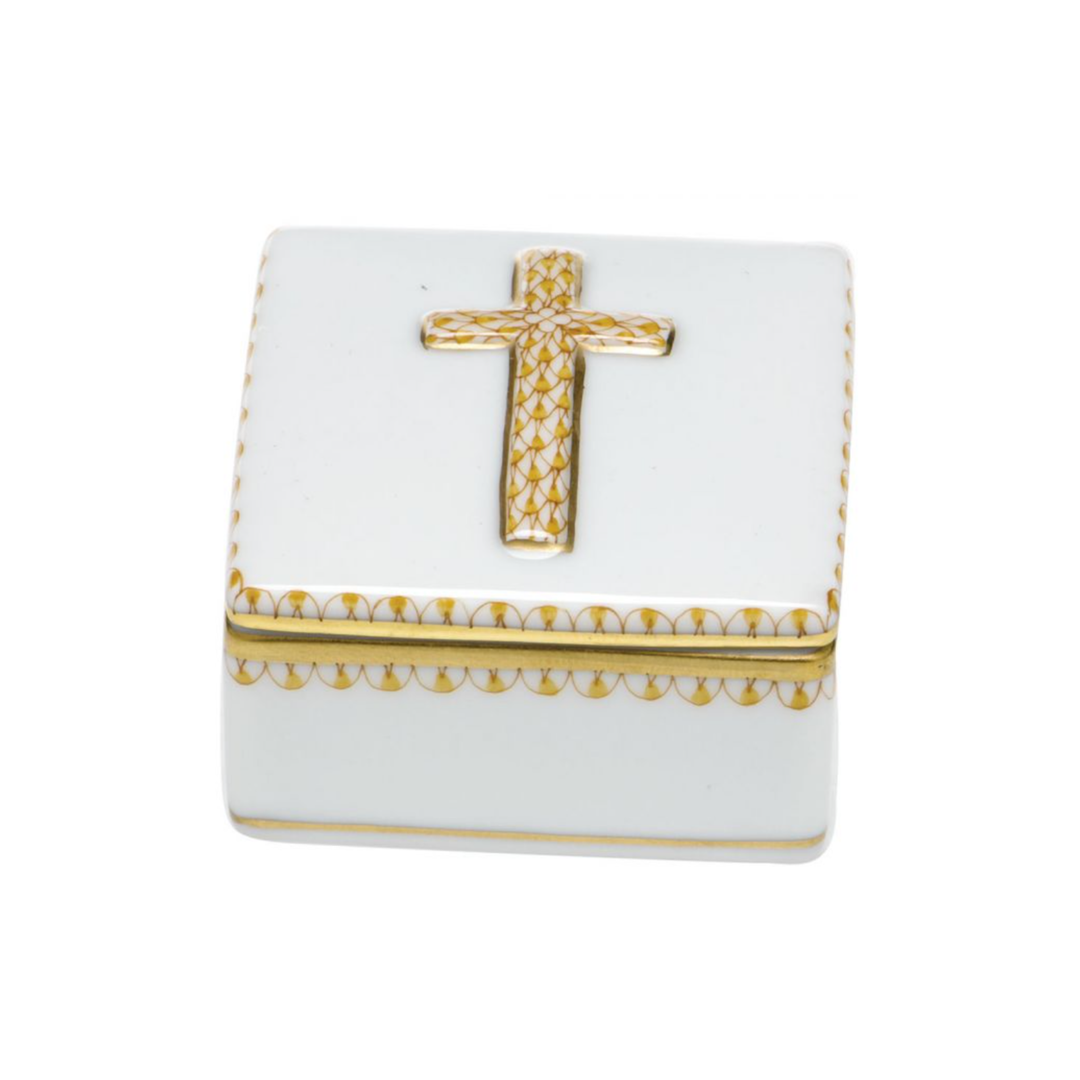 HEREND Prayer Box BUTTERSCOTCH