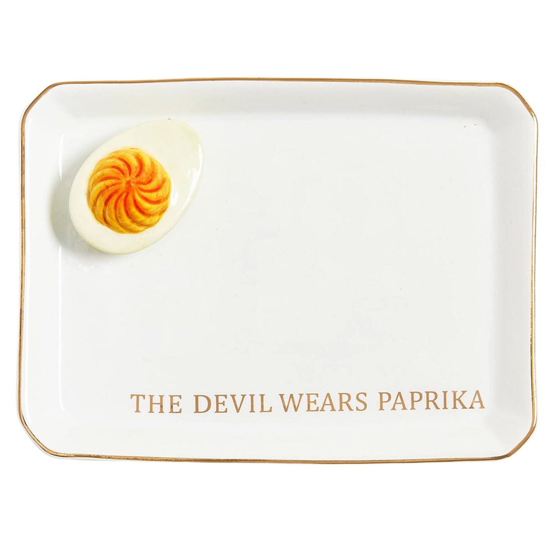 TWO'S COMPANY Deviled Egg Trinket Tray Default Title