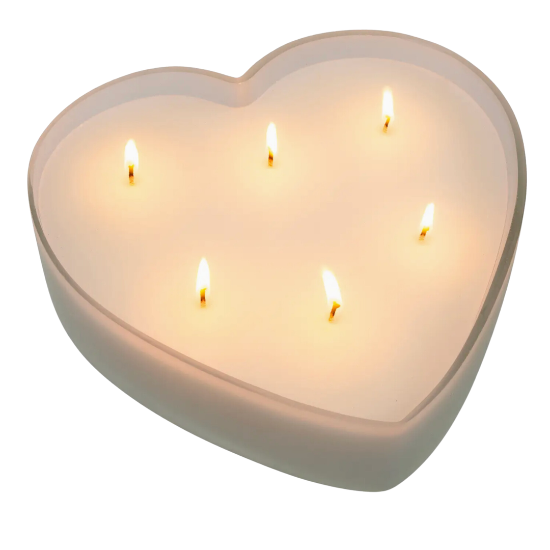 INDABA Sweetheart Candle L White Orange Blossom